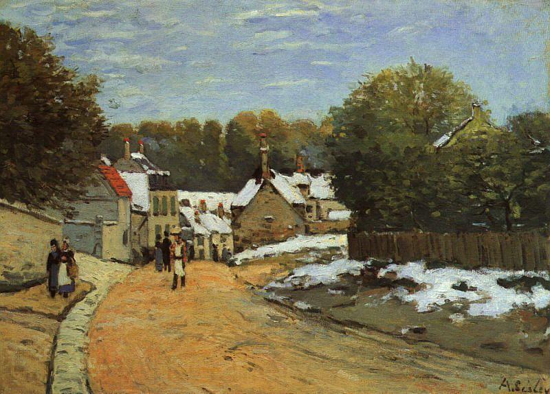 Alfred Sisley Early Snow at Louveciennes Spain oil painting art